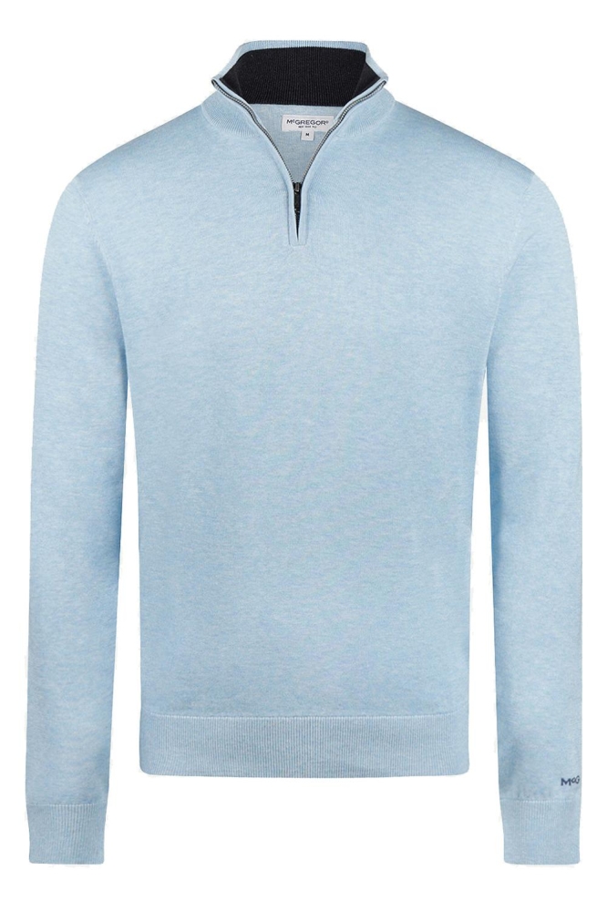ZIP MOCK SWEATER MM251 1204 01 2001 LIGHT BLUE